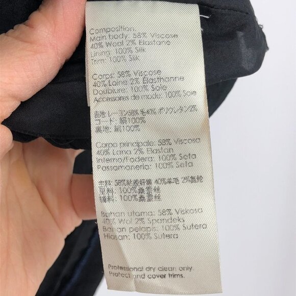 3.1 Phillip Lim black short sleeve kaftan style bohemian mini dress size 2 - Picture 7 of 15